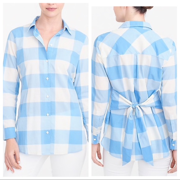 J. Crew Factory Tops - J.Crew Factory • NWT Tie Back Button Down